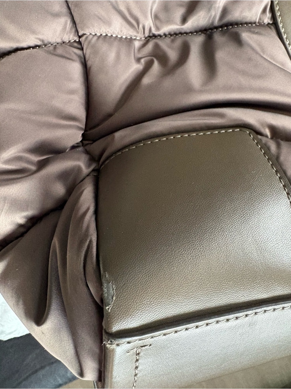 Tory Burch Brown Quilted Logo Weekender Tote - Picture 6 of 7